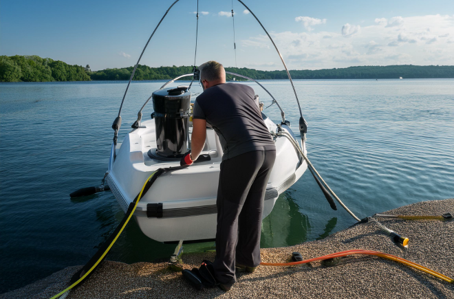 photo-section-660x435px-entretien Image de section représentant une homme réalisant l'entretien d'un bateau.
